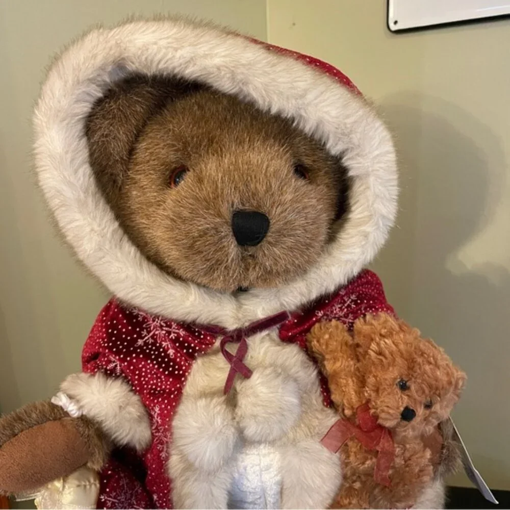 2003 Sasha & Nicholas Plush Christmas Bear w/Baby Gifts Collectible Holiday 15